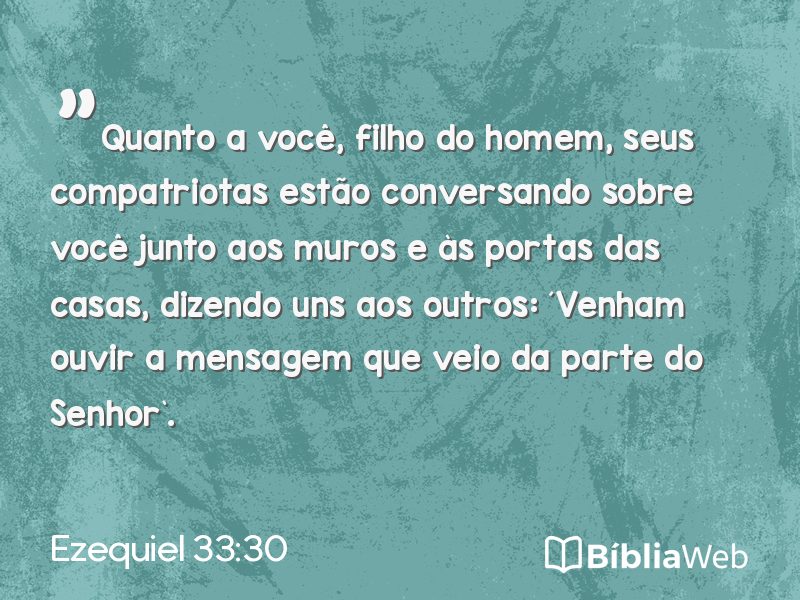 Ezequiel 33:30 em imagem para compartilhar