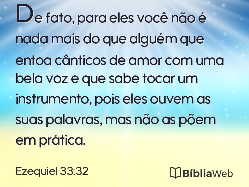 Ezequiel 33:32 em imagem para compartilhar
