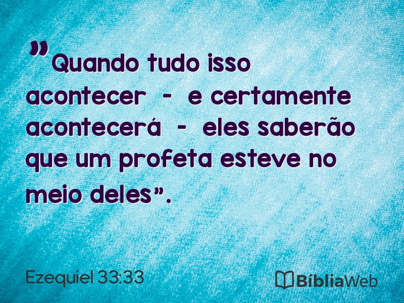 Ezequiel 33:33 em imagem para compartilhar