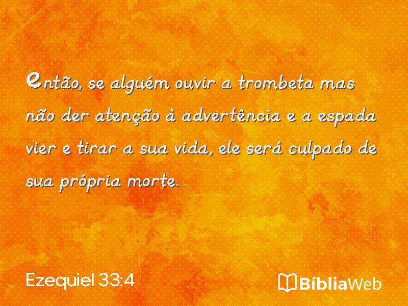 Ezequiel 33:4 em imagem para compartilhar