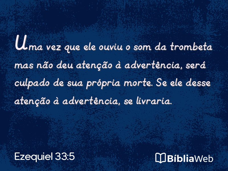Ezequiel 33:5 em imagem para compartilhar