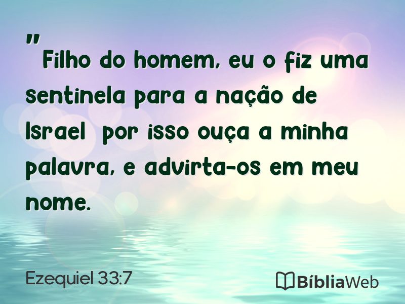 Ezequiel 33:7 em imagem para compartilhar