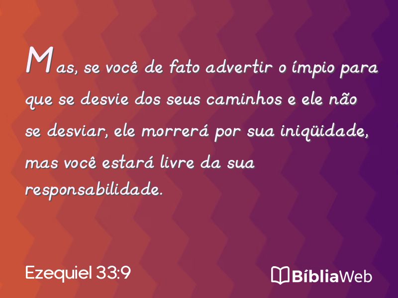 Ezequiel 33:9 em imagem para compartilhar