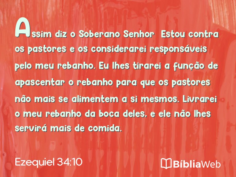 Ezequiel 34:10 em imagem para compartilhar