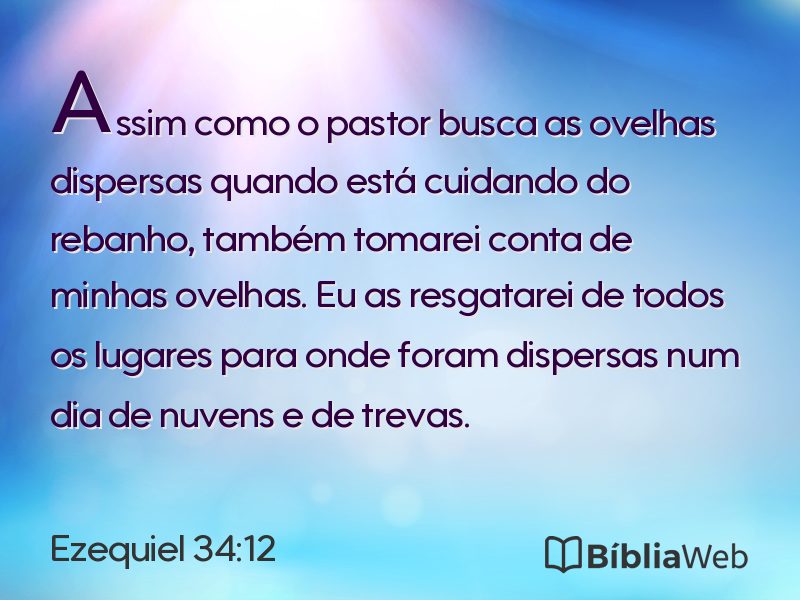 Ezequiel 34:12 em imagem para compartilhar