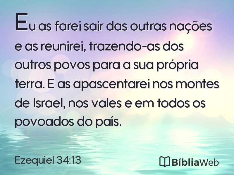 Ezequiel 34:13 em imagem para compartilhar