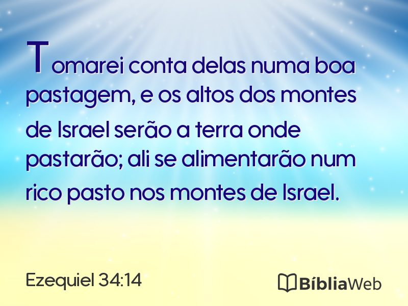 Ezequiel 34:14 em imagem para compartilhar