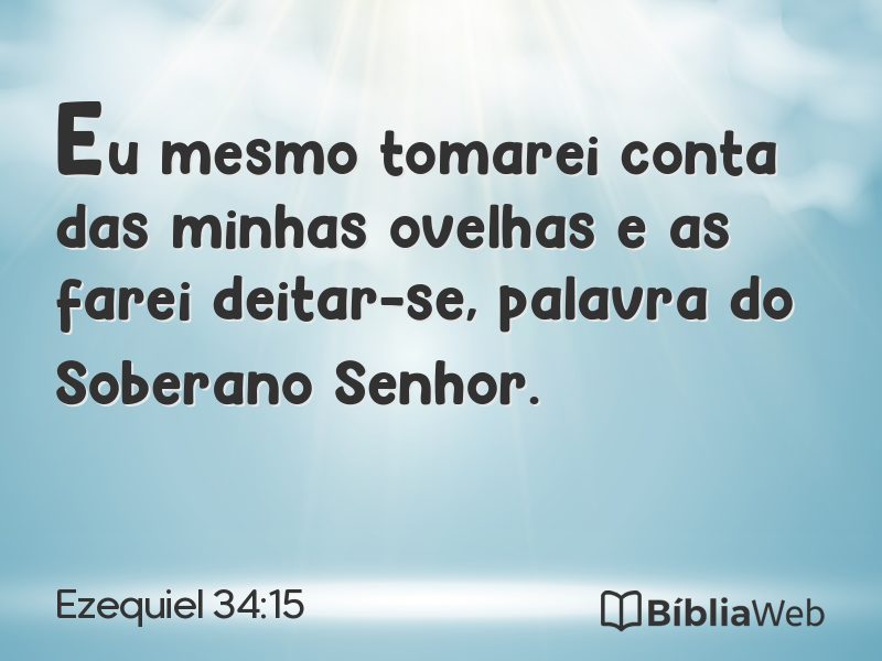 Ezequiel 34:15 em imagem para compartilhar