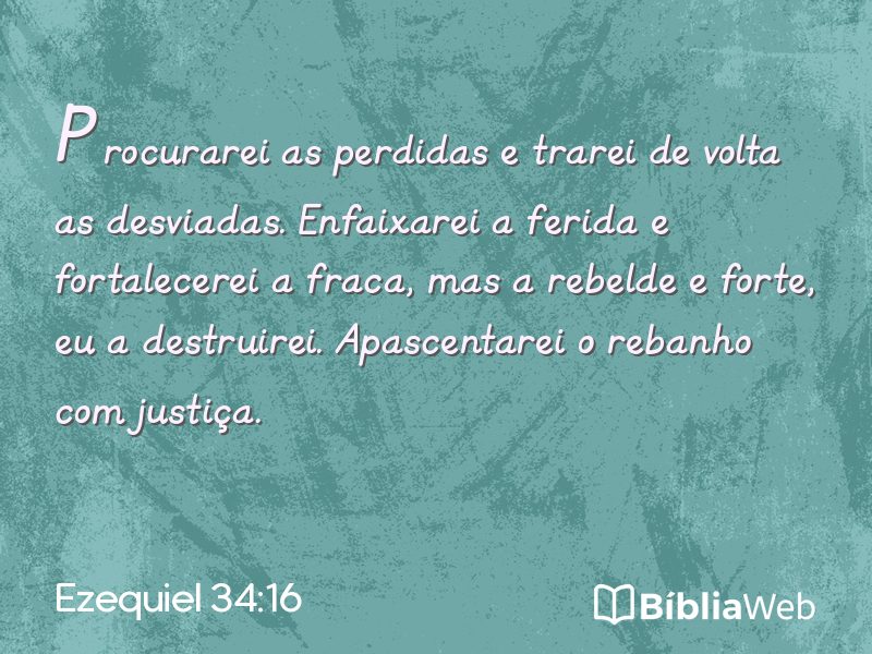 Ezequiel 34:16 em imagem para compartilhar