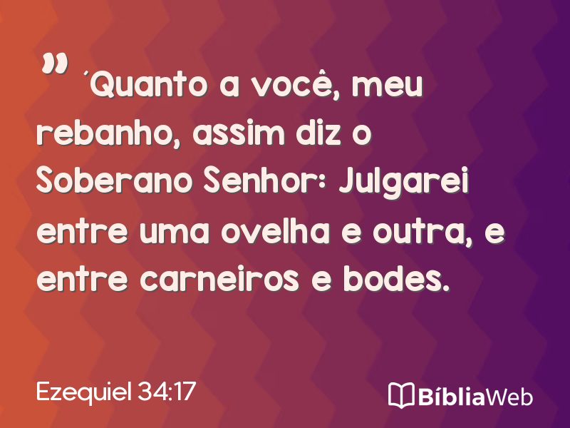 Ezequiel 34:17 em imagem para compartilhar