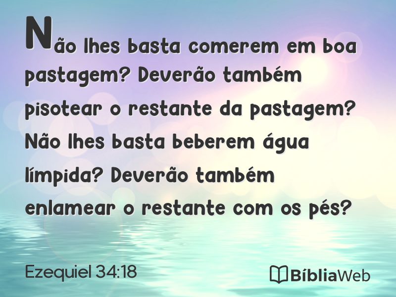 Ezequiel 34:18 em imagem para compartilhar