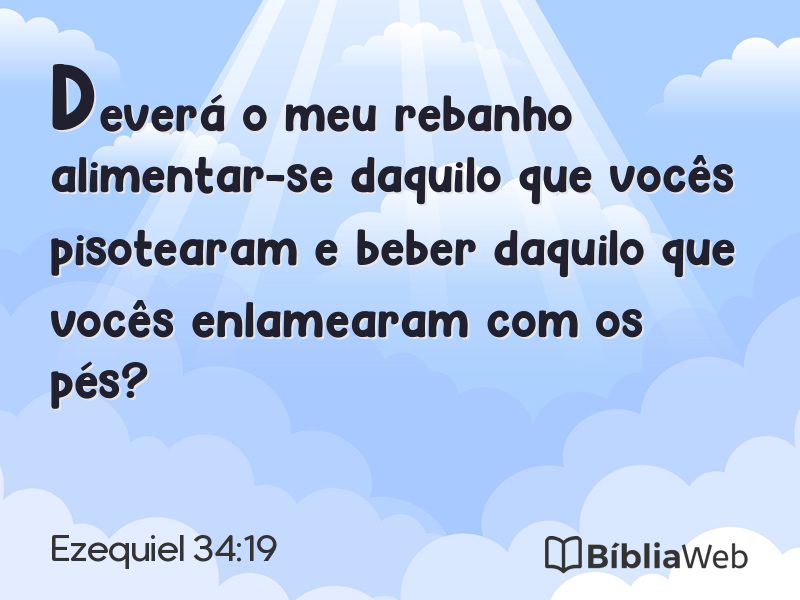 Ezequiel 34:19 em imagem para compartilhar