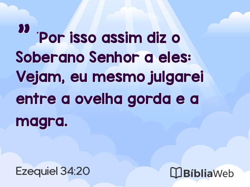 Ezequiel 34:20 em imagem para compartilhar