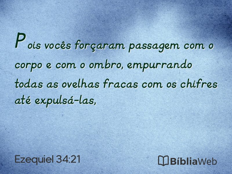 Ezequiel 34:21 em imagem para compartilhar