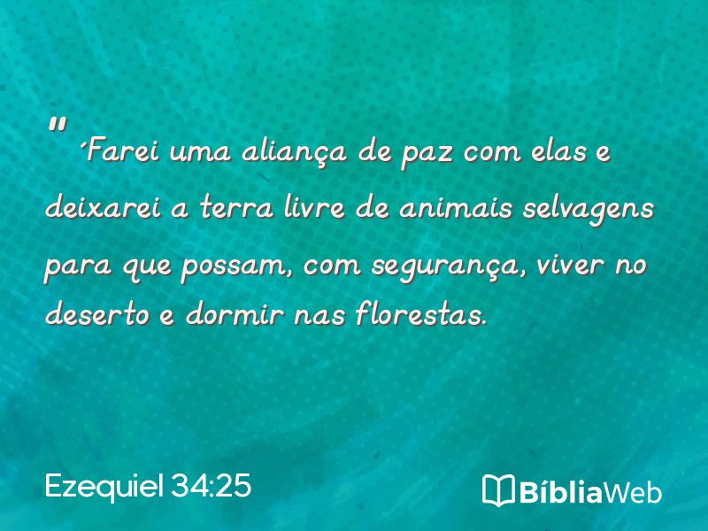 Ezequiel 34:25 em imagem para compartilhar