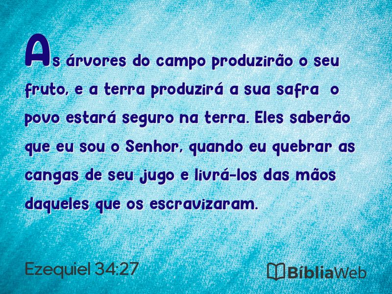 Ezequiel 34:27 em imagem para compartilhar