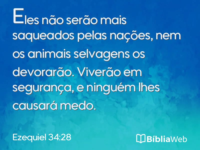 Ezequiel 34:28 em imagem para compartilhar
