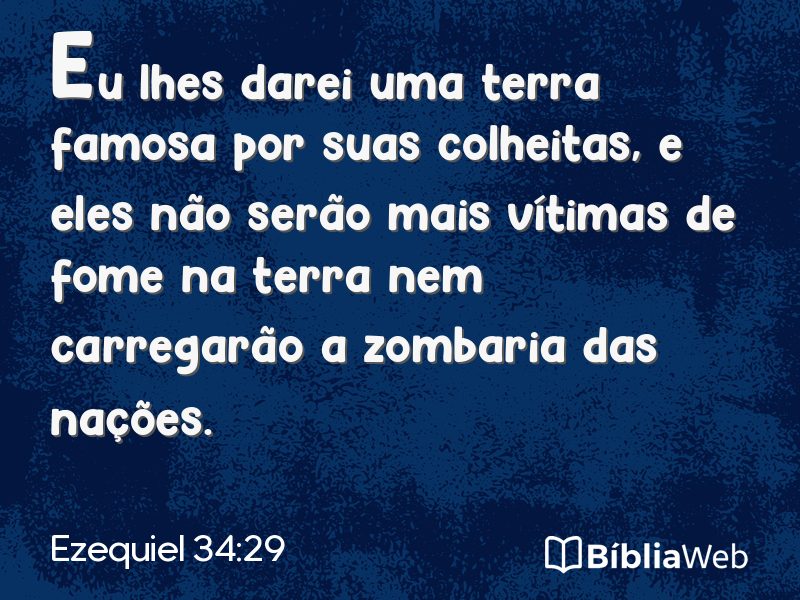 Ezequiel 34:29 em imagem para compartilhar