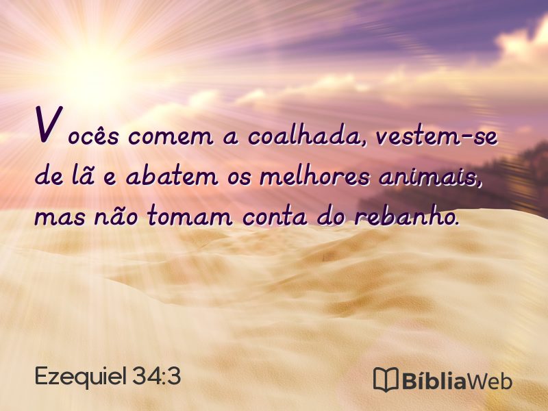 Ezequiel 34:3 em imagem para compartilhar
