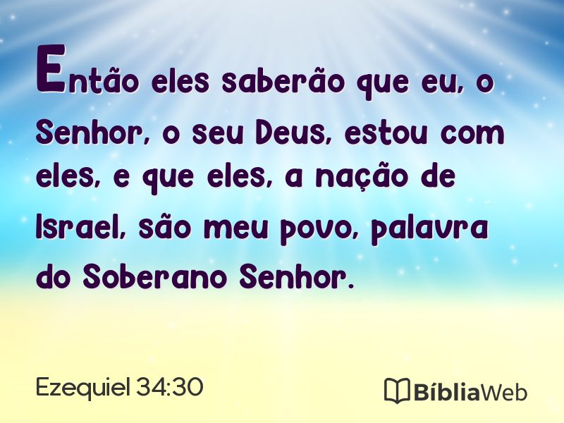 Ezequiel 34:30 em imagem para compartilhar
