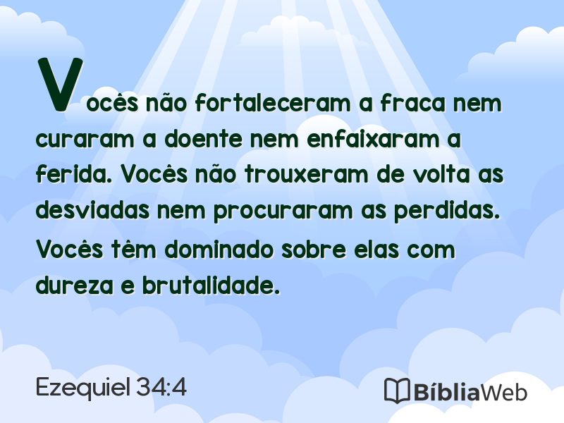 Ezequiel 34:4 em imagem para compartilhar