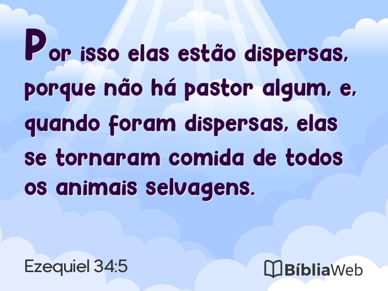 Ezequiel 34:5 em imagem para compartilhar