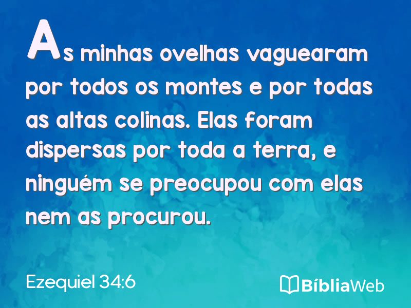 Ezequiel 34:6 em imagem para compartilhar