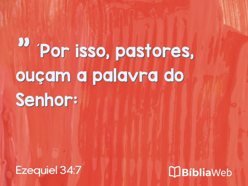 Ezequiel 34:7 em imagem para compartilhar