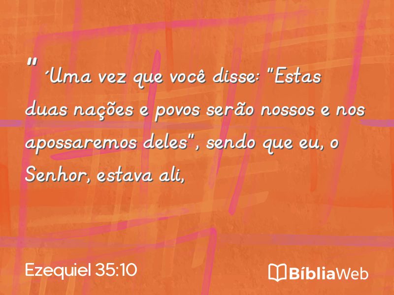 Ezequiel 35:10 em imagem para compartilhar