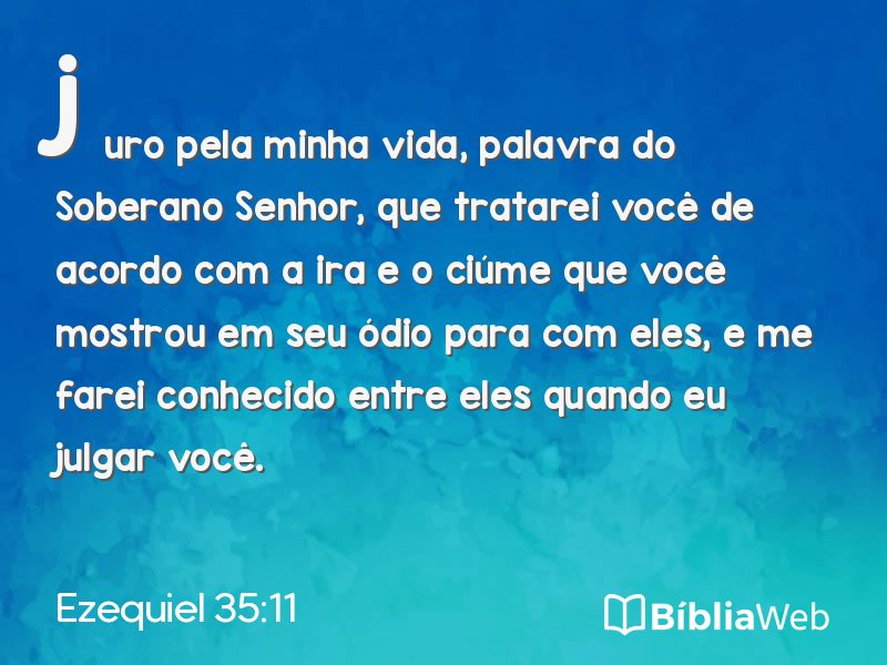 Ezequiel 35:11 em imagem para compartilhar