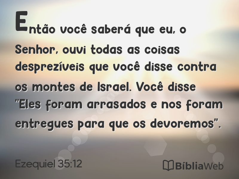Ezequiel 35:12 em imagem para compartilhar