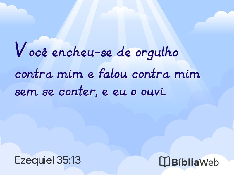 Ezequiel 35:13 em imagem para compartilhar