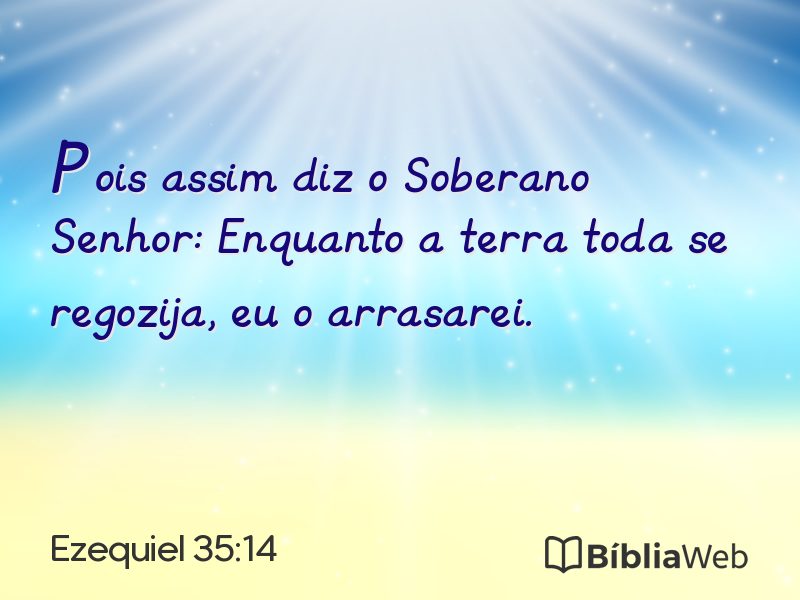 Ezequiel 35:14 em imagem para compartilhar