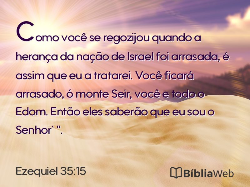 Ezequiel 35:15 em imagem para compartilhar