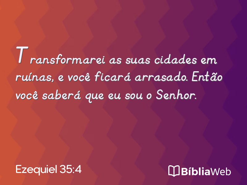 Ezequiel 35:4 em imagem para compartilhar