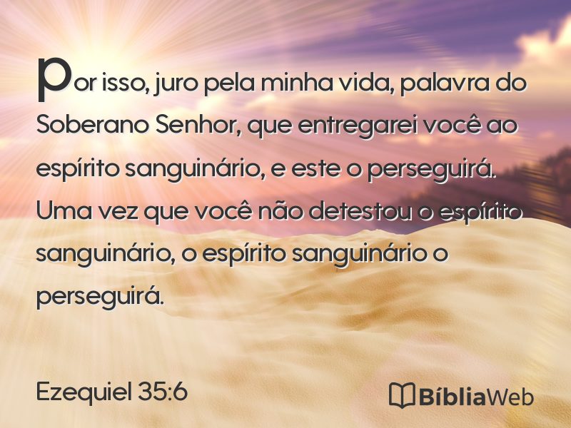 Ezequiel 35:6 em imagem para compartilhar