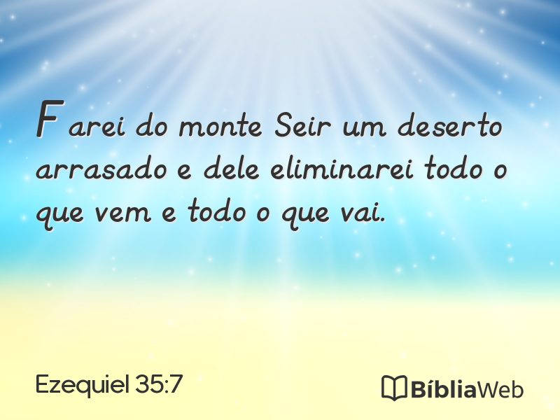 Ezequiel 35:7 em imagem para compartilhar