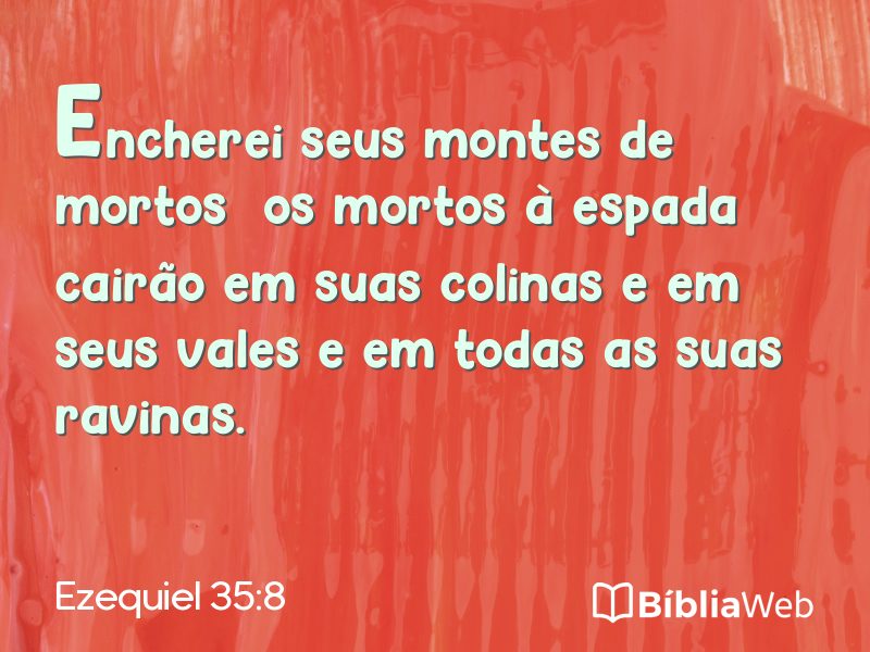Ezequiel 35:8 em imagem para compartilhar