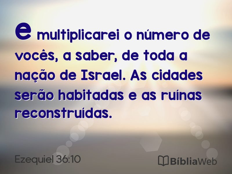 Ezequiel 36:10 em imagem para compartilhar