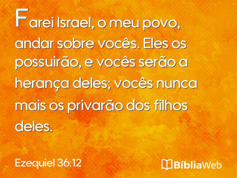 Ezequiel 36:12 em imagem para compartilhar
