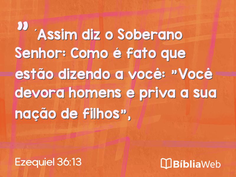 Ezequiel 36:13 em imagem para compartilhar