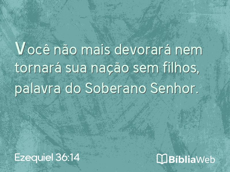 Ezequiel 36:14 em imagem para compartilhar