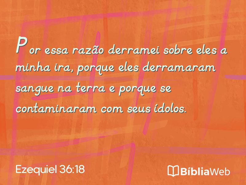 Ezequiel 36:18 em imagem para compartilhar