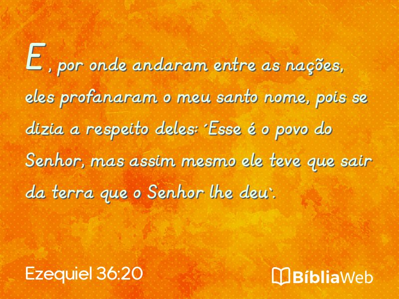 Ezequiel 36:20 em imagem para compartilhar