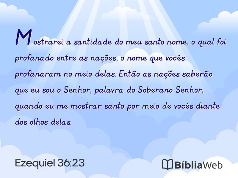 Ezequiel 36:23 em imagem para compartilhar