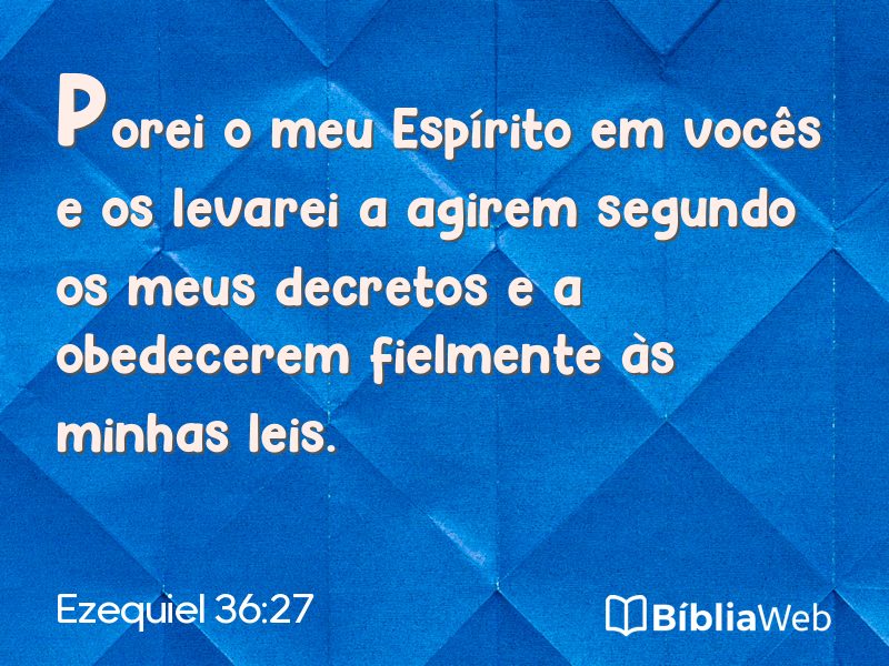 Ezequiel 36:27 em imagem para compartilhar