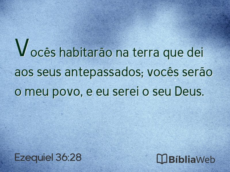 Ezequiel 36:28 em imagem para compartilhar