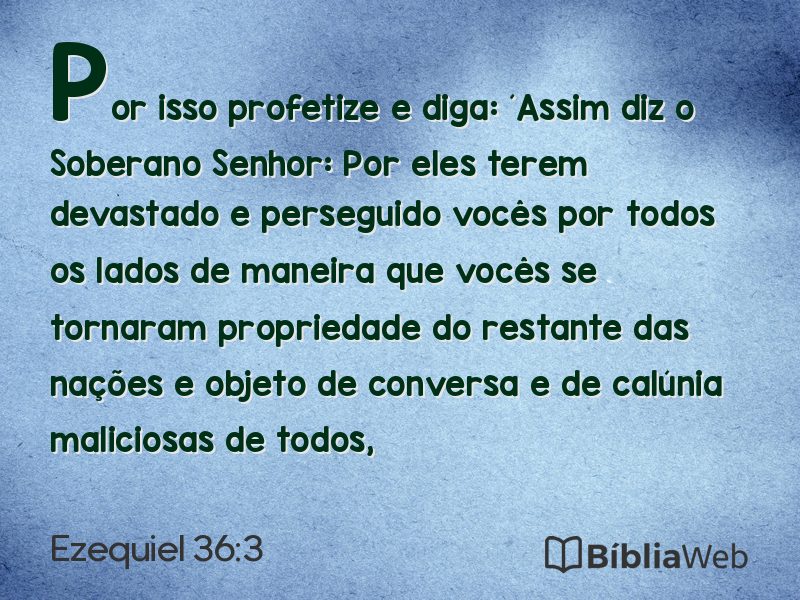 Ezequiel 36:3 em imagem para compartilhar