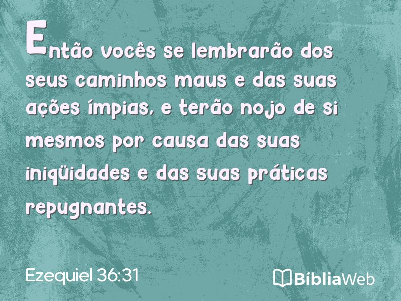 Ezequiel 36:31 em imagem para compartilhar