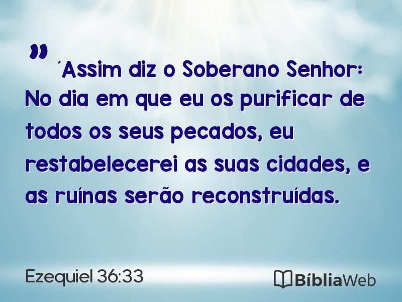 Ezequiel 36:33 em imagem para compartilhar